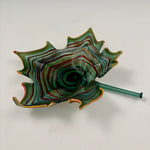 Load image into Gallery viewer, Lake Green Blown and Sculpted Glass Leaf 2521
