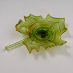Load image into Gallery viewer, Lime Green Blown and Sculpted Glass Leaf 2520
