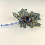 Load image into Gallery viewer, Light Cobalt Blown and Sculpted Glass Leaf 2301
