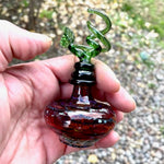 Load image into Gallery viewer, Small Dark Amber Stoppered Bottle 2318
