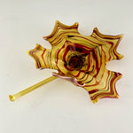 Load image into Gallery viewer, Small Yellow Blown and Sculpted Glass Leaf 2304
