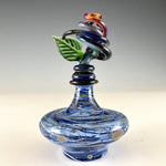 Load image into Gallery viewer, Small Light Cobalt Blue Stoppered Bottle 2326
