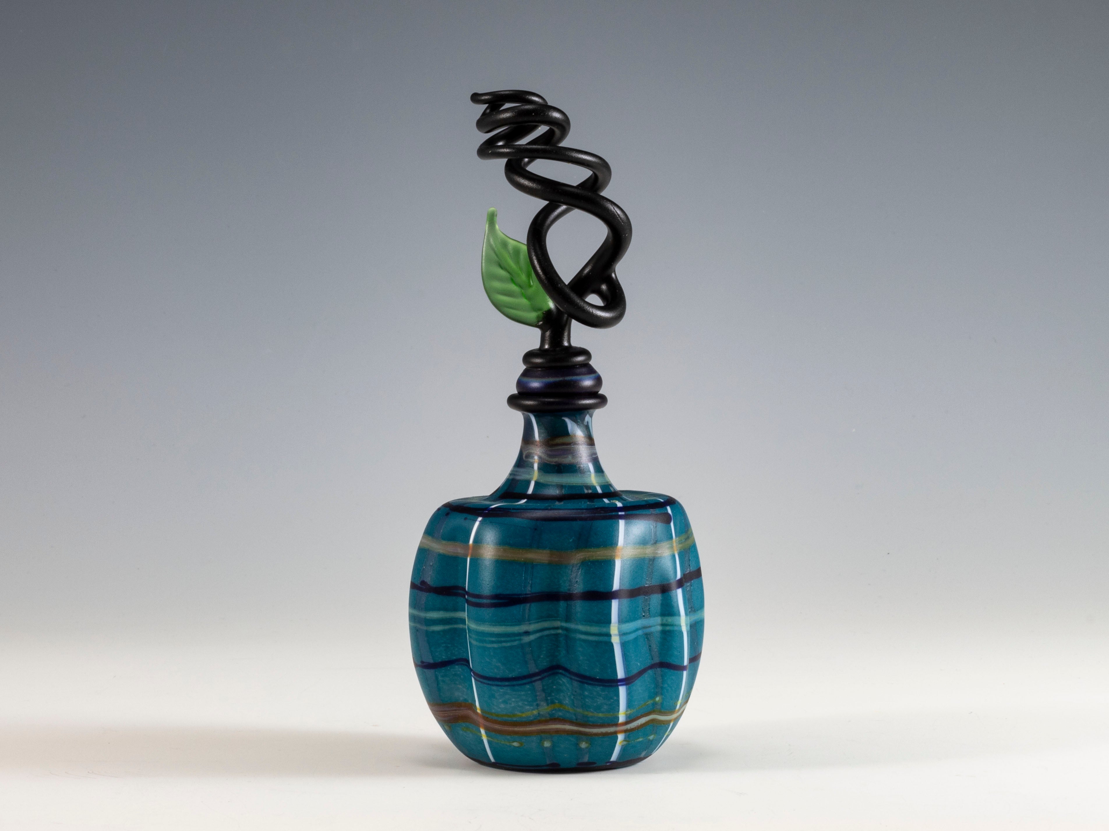 Teal Stoppered Bottle 2068