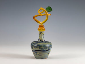 Grey and Yellow Stoppered Bottle 2087