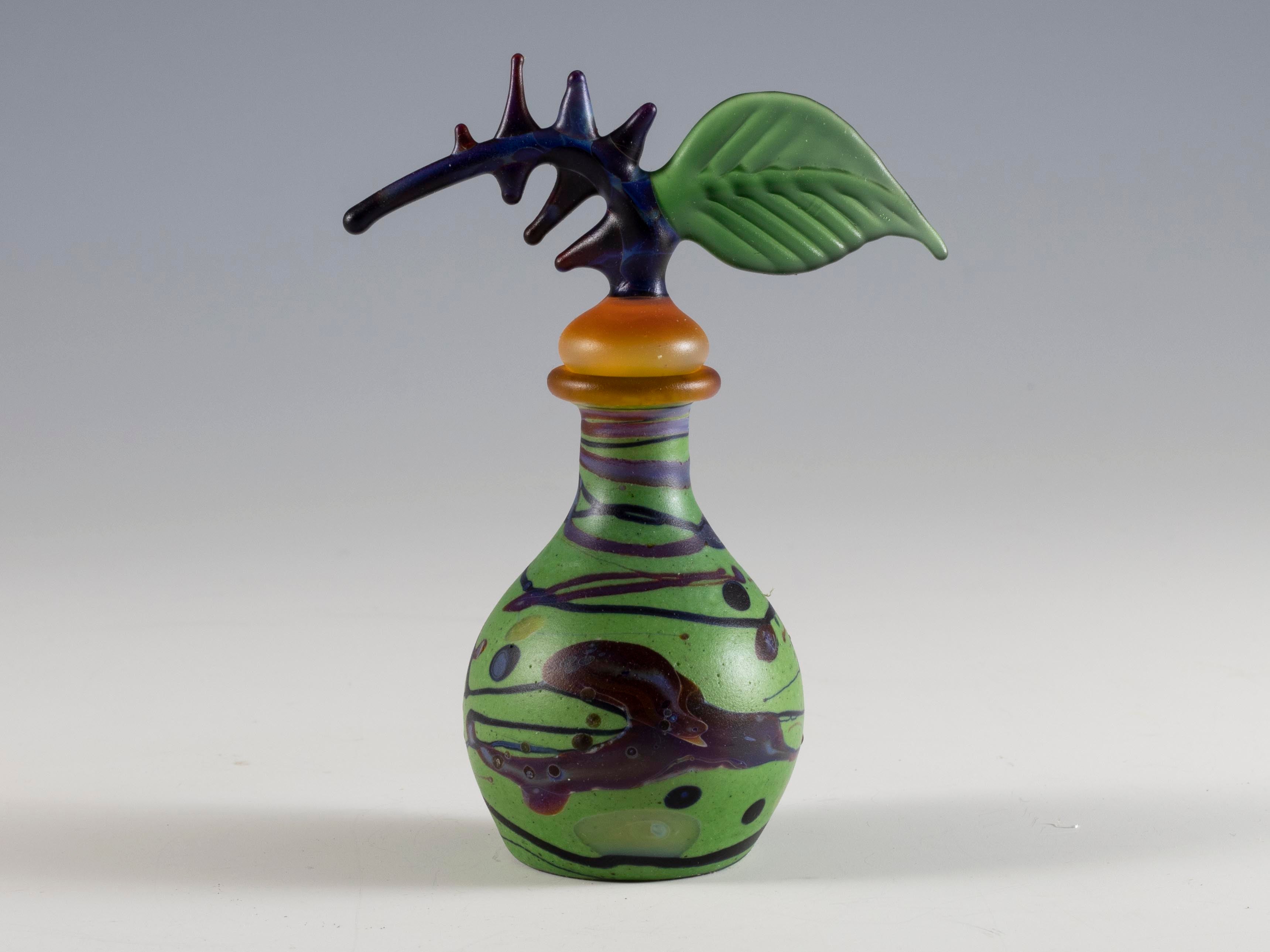 Small Green Stoppered Bottle 2108